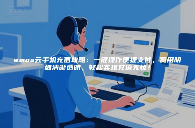 wmos云手机充值攻略：一键操作便捷支付，费用明细清晰透明，轻松实现充值无忧！