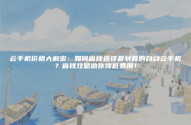 云手机价格大解密:如何省钱选择最划算的自动云手机?省钱攻略助你降低费用!