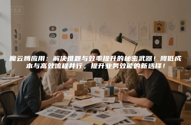魔云腾应用：解决难题与效率提升的秘密武器！降低成本与高效流程并行，提升业务效能的新选择！