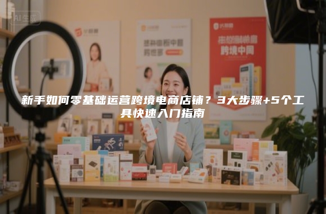 新手如何零基础运营跨境电商店铺？3大步骤+5个工具快速入门指南