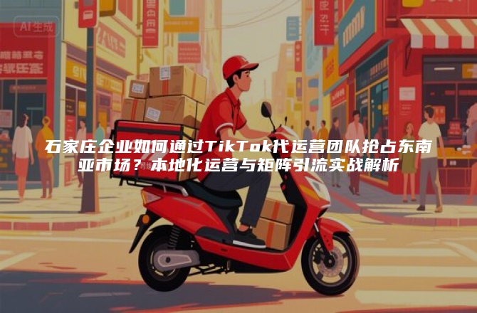 石家庄企业如何通过TikTok代运营团队抢占东南亚市场？本地化运营与矩阵引流实战解析