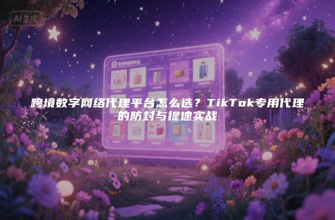 跨境数字网络代理平台怎么选？TikTok专用代理的防封与提速实战