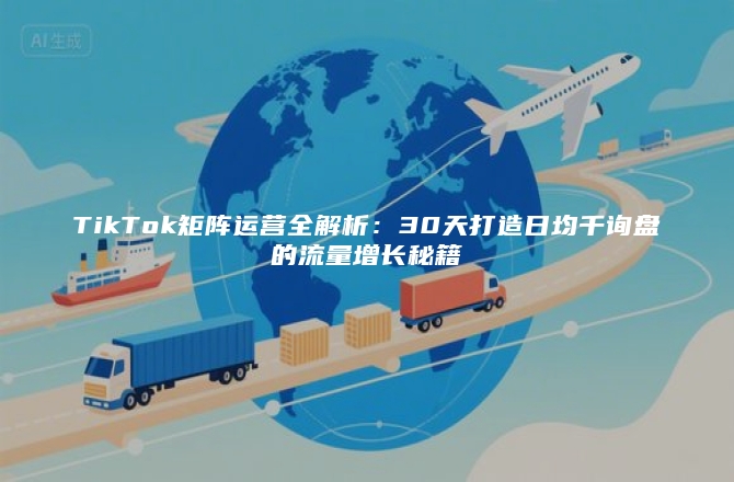 TikTok矩阵运营全解析：30天打造日均千询盘的流量增长秘籍