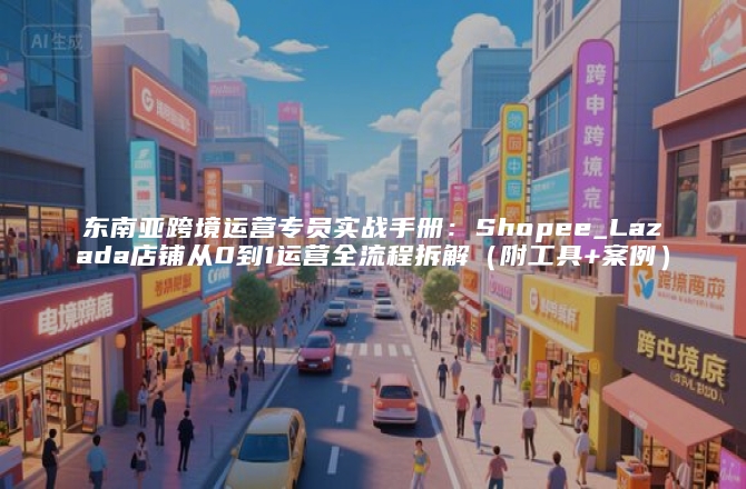 东南亚跨境运营专员实战手册：Shopee_Lazada店铺从0到1运营全流程拆解（附工具+案例）