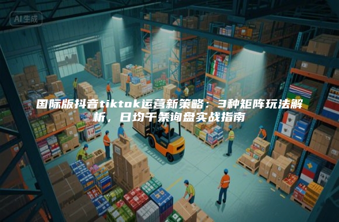 国际版抖音tiktok运营新策略:3种矩阵玩法解析,日均千条询盘实战指南