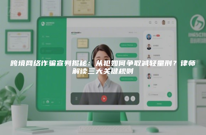 跨境网络诈骗宣判揭秘：从犯如何争取减轻量刑？律师解读三大关键规则