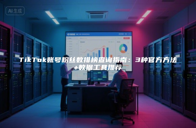 TikTok账号粉丝数排榜查询指南：3种官方方法+数据工具推荐