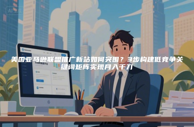 美国亚马逊联盟推广新站如何突围？3步构建低竞争关键词矩阵实现月入千刀