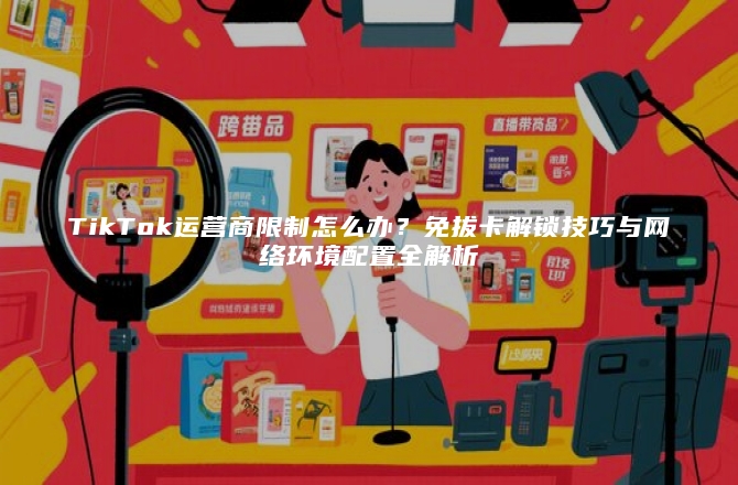 TikTok运营商限制怎么办？免拔卡解锁技巧与网络环境配置全解析