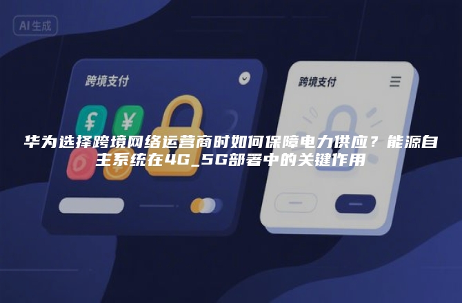 华为选择跨境网络运营商时如何保障电力供应？能源自主系统在4G_5G部署中的关键作用