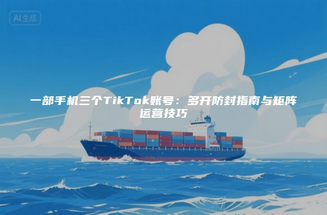 一部手机三个TikTok账号：多开防封指南与矩阵运营技巧