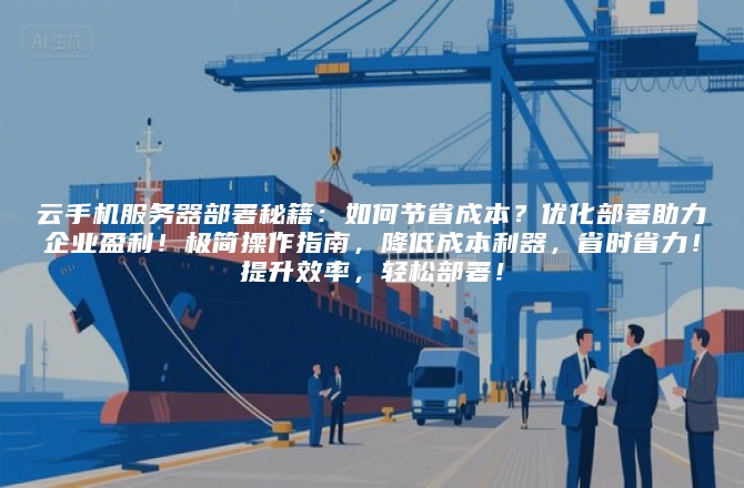 云手机服务器部署秘籍：如何节省成本？优化部署助力企业盈利！极简操作指南，降低成本利器，省时省力！提升效率，轻松部署！