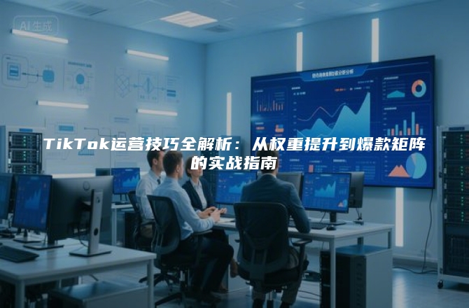 TikTok运营技巧全解析：从权重提升到爆款矩阵的实战指南