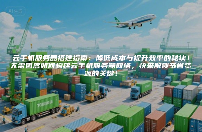 云手机服务器搭建指南：降低成本与提升效率的秘诀！无需困惑如何构建云手机服务器网络，快来解锁节省资源的关键！