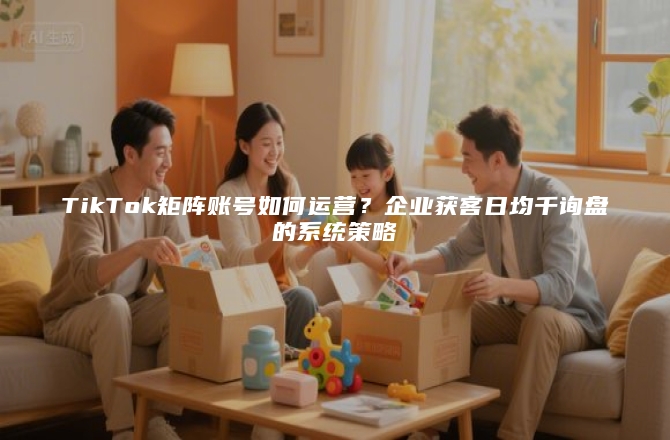 TikTok矩阵账号如何运营？企业获客日均千询盘的系统策略