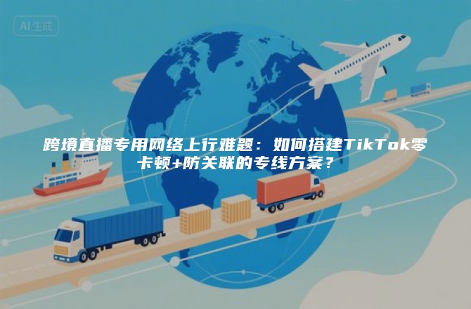 跨境直播专用网络上行难题：如何搭建TikTok零卡顿+防关联的专线方案？