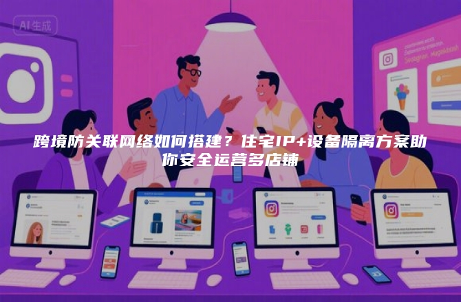 跨境防关联网络如何搭建？住宅IP+设备隔离方案助你安全运营多店铺