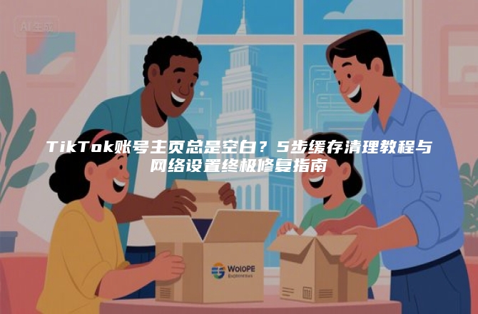 TikTok账号主页总是空白？5步缓存清理教程与网络设置终极修复指南