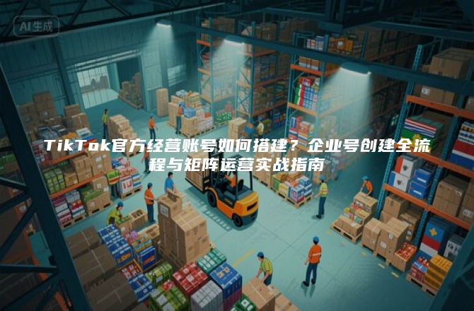 TikTok官方经营账号如何搭建？企业号创建全流程与矩阵运营实战指南