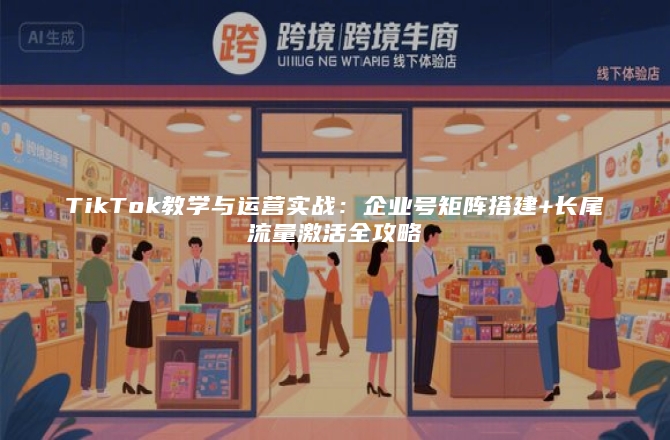 TikTok教学与运营实战：企业号矩阵搭建+长尾流量激活全攻略