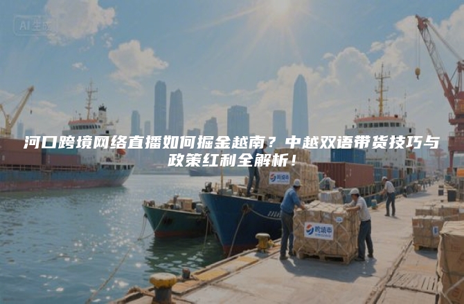 河口跨境网络直播如何掘金越南？中越双语带货技巧与政策红利全解析！