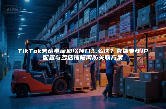 TikTok跨境电商网络接口怎么选？直播专线IP配置与多店铺隔离防关联方案
