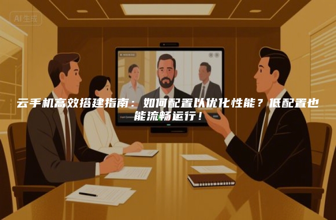 云手机高效搭建指南：如何配置以优化性能？低配置也能流畅运行！