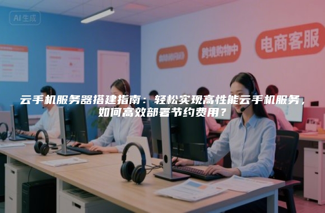 云手机服务器搭建指南：轻松实现高性能云手机服务，如何高效部署节约费用？